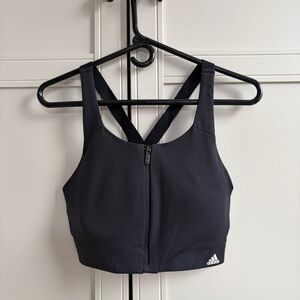 Adidas Women's Black Zip Up Sports Bra